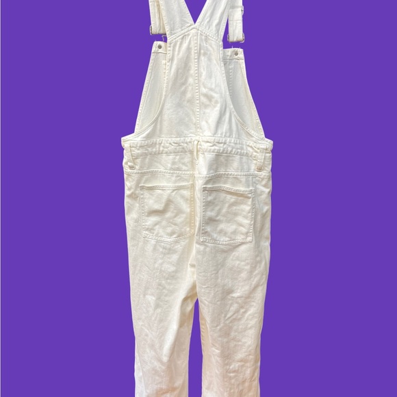 Madewell Straight-Leg Overalls in Tile White Large - Picture 10 of 12
